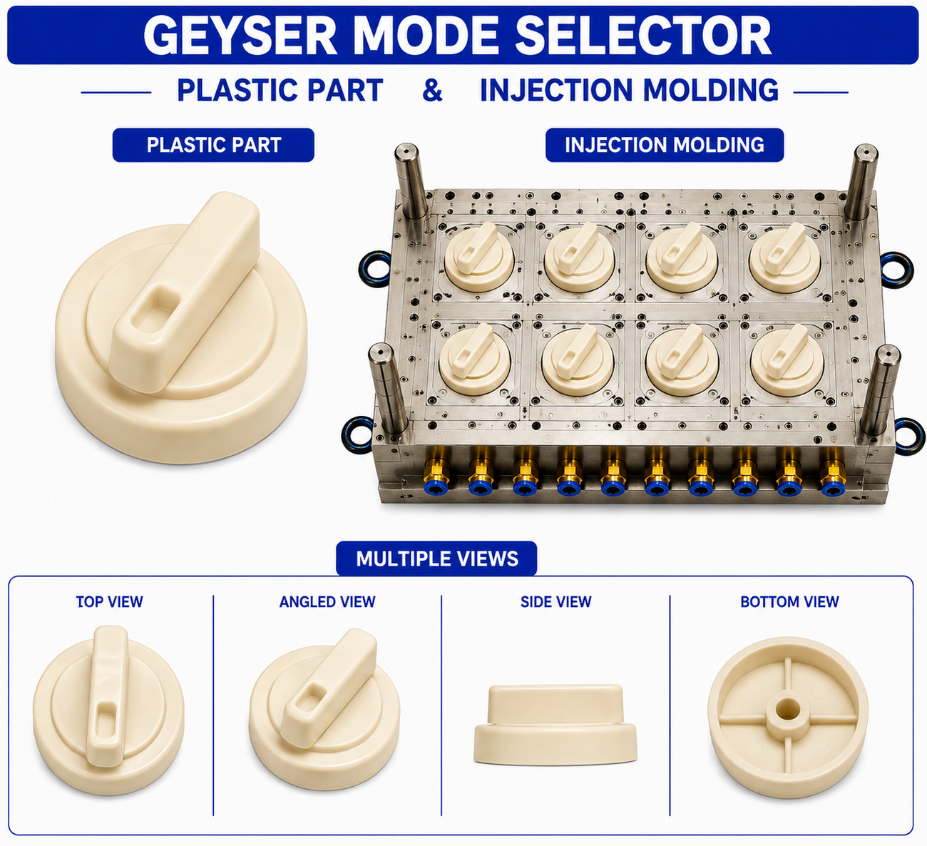 Geyser Plastic Mode Selector Mould and Moulding Service